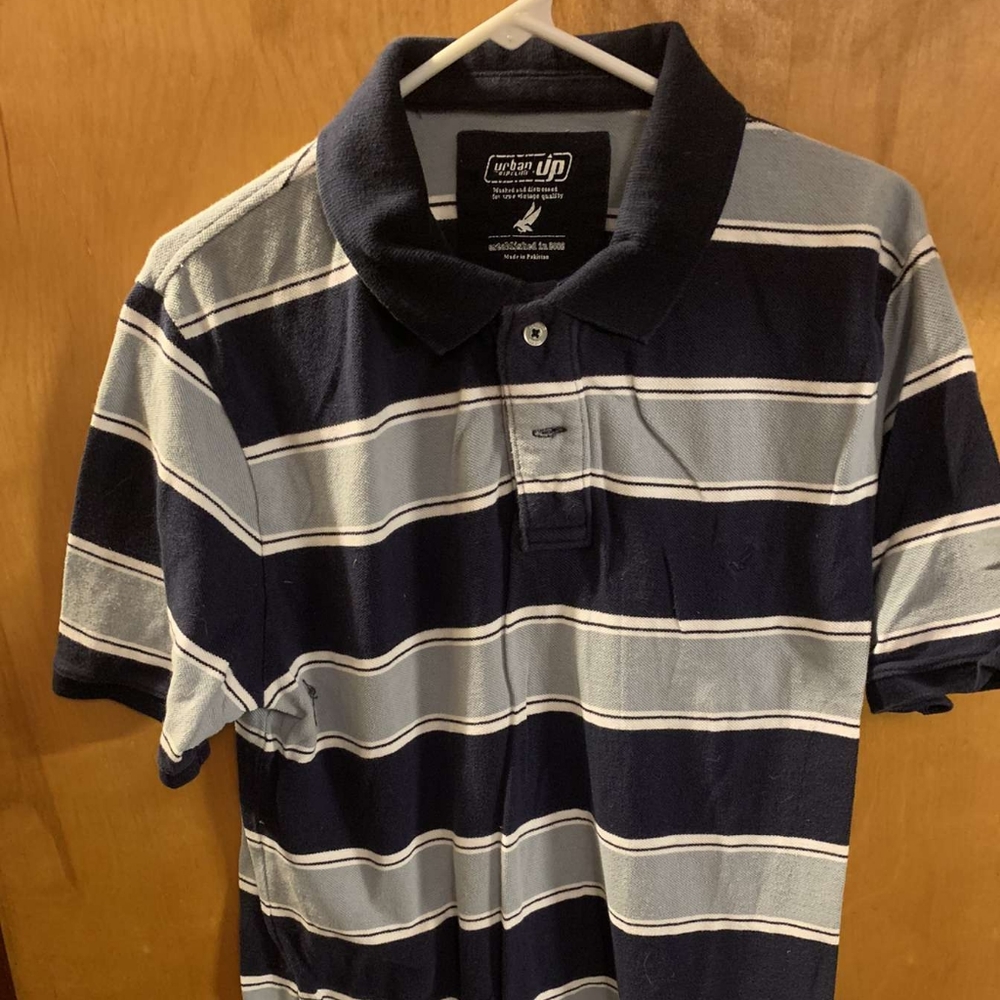 Urban Pipeline Dark and Light Blue Stripes